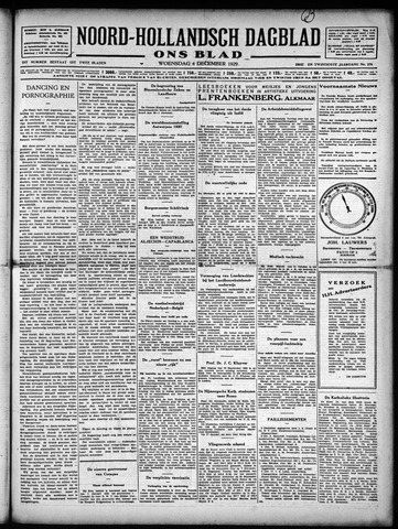Noord-Hollandsch Dagblad : ons blad 1929-12-04