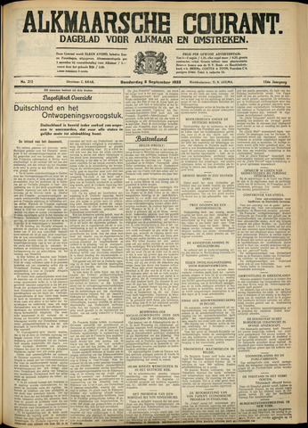 Alkmaarsche Courant 1932-09-08