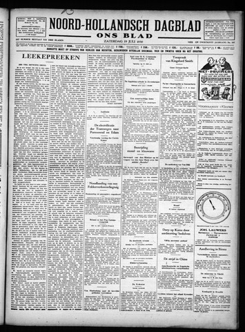 Noord-Hollandsch Dagblad : ons blad 1930-07-19