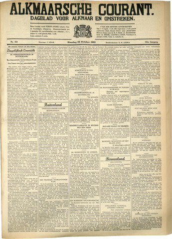 Alkmaarsche Courant 1932-10-25