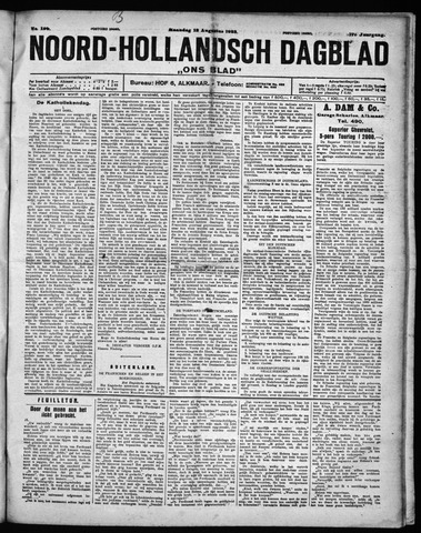 Noord-Hollandsch Dagblad : ons blad 1923-08-13