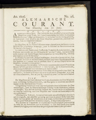 Alkmaarsche Courant 1806-06-30
