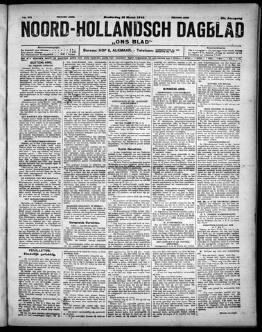 Noord-Hollandsch Dagblad : ons blad 1924-03-13