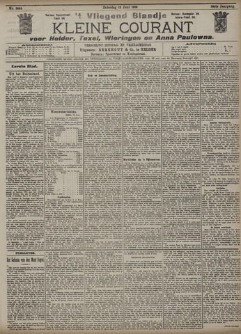 Vliegend blaadje : nieuws- en advertentiebode voor Den Helder 1908-06-13