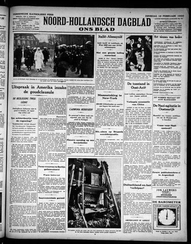 Noord-Hollandsch Dagblad : ons blad 1935-02-19
