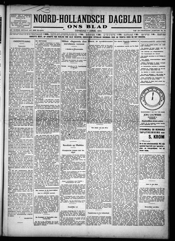 Noord-Hollandsch Dagblad : ons blad 1931-04-07