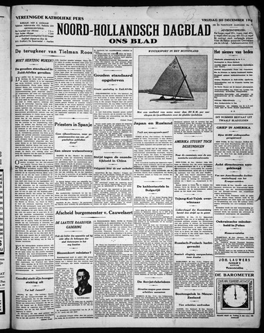 Noord-Hollandsch Dagblad : ons blad 1932-12-30