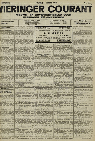 Wieringer courant 1926-03-12