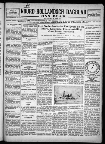Noord-Hollandsch Dagblad : ons blad 1931-06-29