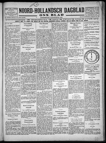 Noord-Hollandsch Dagblad : ons blad 1931-08-06