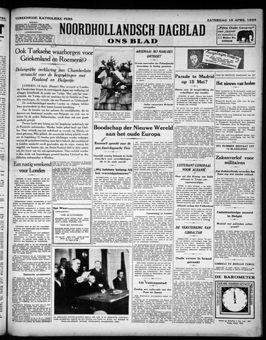 Noord-Hollandsch Dagblad : ons blad 1939-04-15