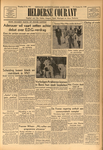 Heldersche Courant 1952-10-22