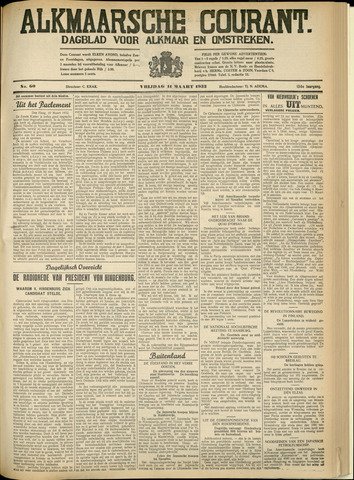 Alkmaarsche Courant 1932-03-11
