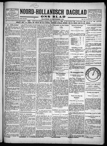 Noord-Hollandsch Dagblad : ons blad 1931-09-28