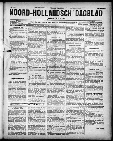 Noord-Hollandsch Dagblad : ons blad 1929-06-05