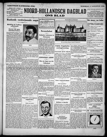 Noord-Hollandsch Dagblad : ons blad 1932-08-17