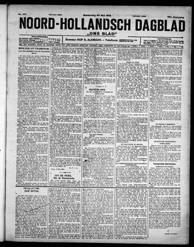 Noord-Hollandsch Dagblad : ons blad 1926-05-20