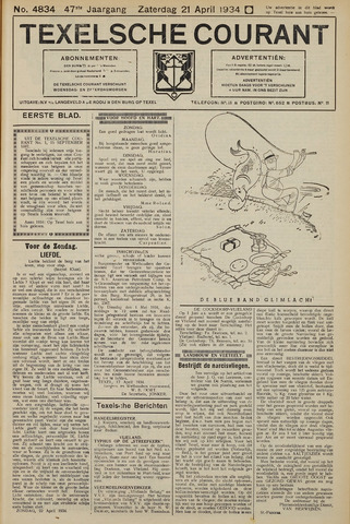 Texelsche Courant 1934-04-21
