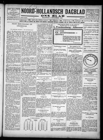 Noord-Hollandsch Dagblad : ons blad 1930-11-03