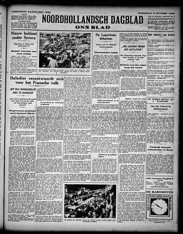 Noord-Hollandsch Dagblad : ons blad 1938-10-05
