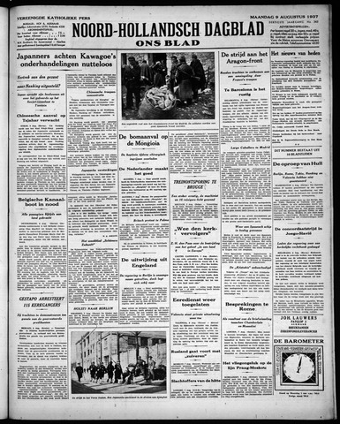 Noord-Hollandsch Dagblad : ons blad 1937-08-09