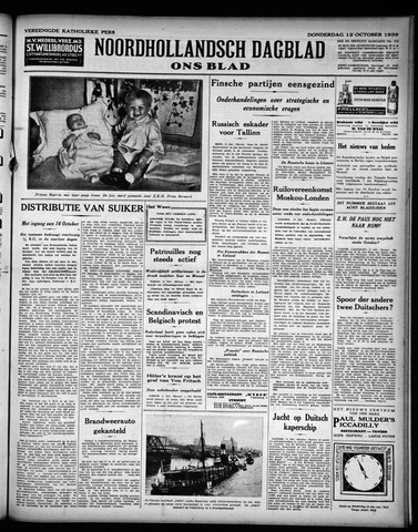 Noord-Hollandsch Dagblad : ons blad 1939-10-12