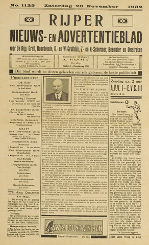Rijper Nieuws- en Advertentieblad 1932-11-26