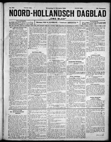 Noord-Hollandsch Dagblad : ons blad 1925-11-11