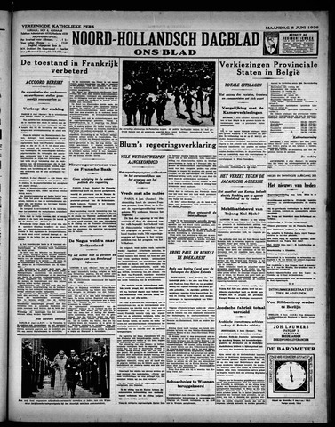 Noord-Hollandsch Dagblad : ons blad 1936-06-08