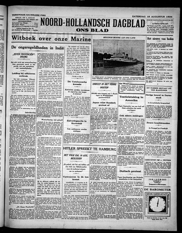 Noord-Hollandsch Dagblad : ons blad 1934-08-18