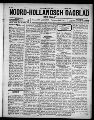 Noord-Hollandsch Dagblad : ons blad 1926-05-27