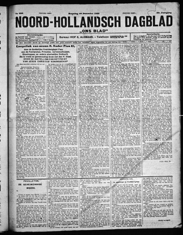 Noord-Hollandsch Dagblad : ons blad 1925-12-28