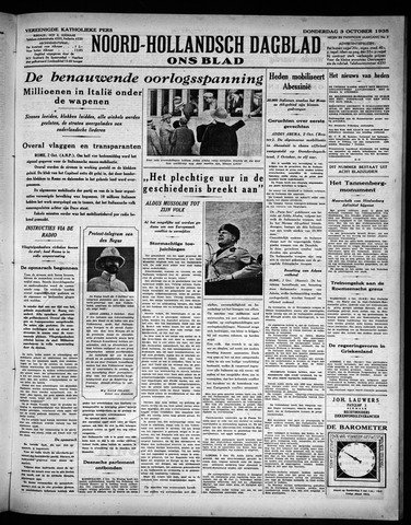 Noord-Hollandsch Dagblad : ons blad 1935-10-03