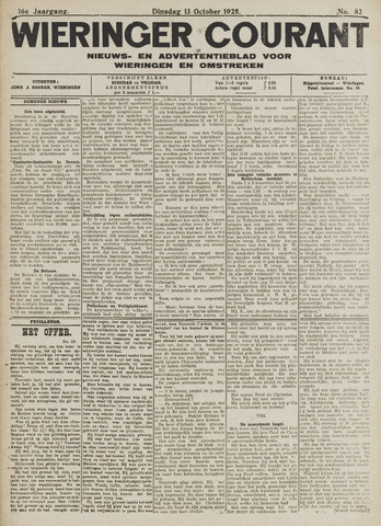Wieringer courant 1925-10-13
