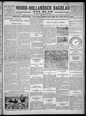 Noord-Hollandsch Dagblad : ons blad 1932-01-28
