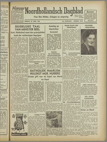 Nieuw Noordhollandsch Dagblad, editie Schagen 1946-04-30