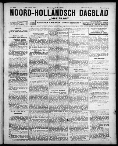Noord-Hollandsch Dagblad : ons blad 1927-05-25