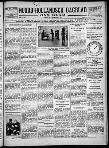 Noord-Hollandsch Dagblad : ons blad 1932-03-22