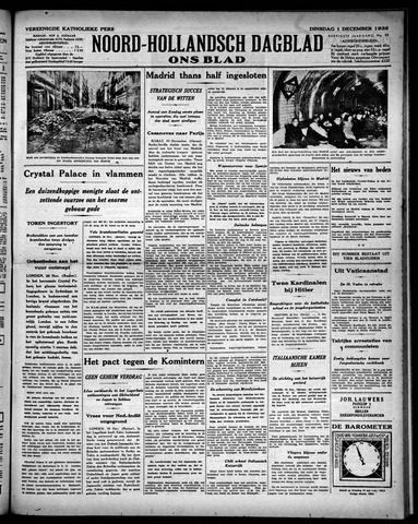 Noord-Hollandsch Dagblad : ons blad 1936-12-01