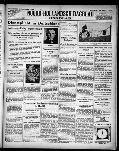 Noord-Hollandsch Dagblad : ons blad 1935-03-18