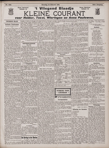 Vliegend blaadje : nieuws- en advertentiebode voor Den Helder 1904-02-20