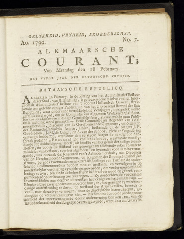 Alkmaarsche Courant 1799-02-18