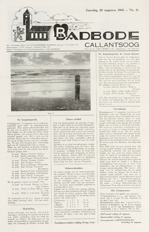 Badbode voor Callantsoog 1966-08-20