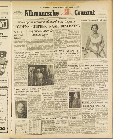 Alkmaarsche Courant 1957-08-02