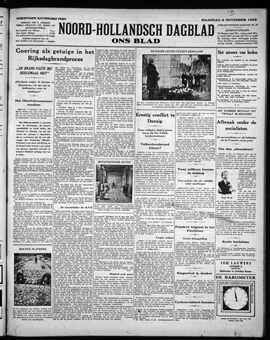 Noord-Hollandsch Dagblad : ons blad 1933-11-06