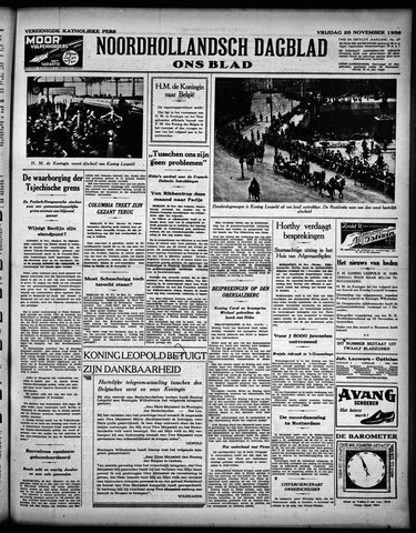 Noord-Hollandsch Dagblad : ons blad 1938-11-25