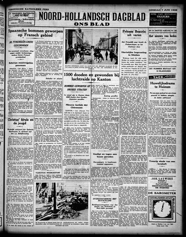 Noord-Hollandsch Dagblad : ons blad 1938-06-07