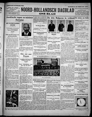 Noord-Hollandsch Dagblad : ons blad 1934-02-28