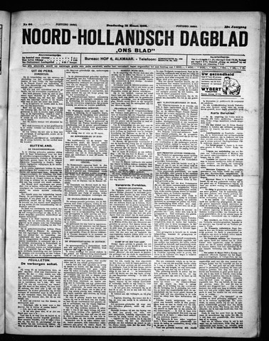 Noord-Hollandsch Dagblad : ons blad 1925-03-12
