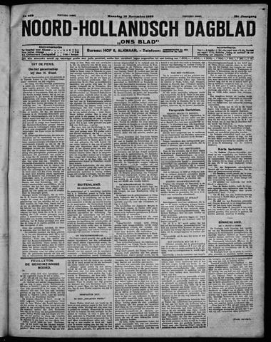 Noord-Hollandsch Dagblad : ons blad 1925-11-16
